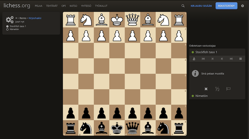 Lichess gameplay screenshot