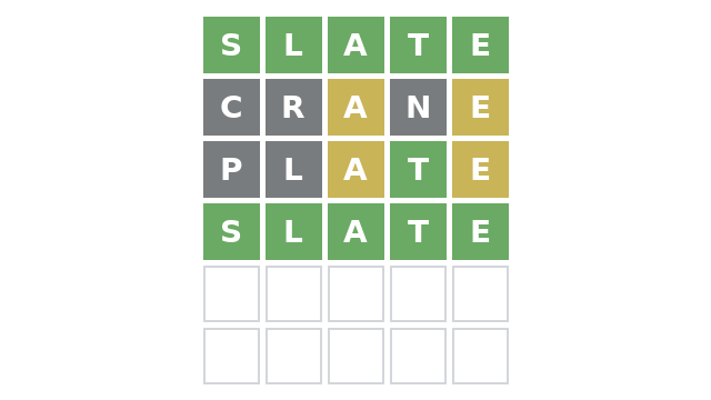 Wordle gameplay screenshot